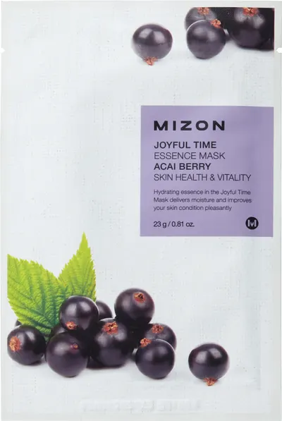 Mizon Joyful Time Mască de față cu folie Acai Berry, 23 g