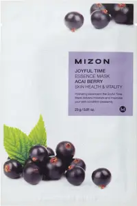 Mizon Joyful Time Mască de față cu folie Acai Berry, 23 g