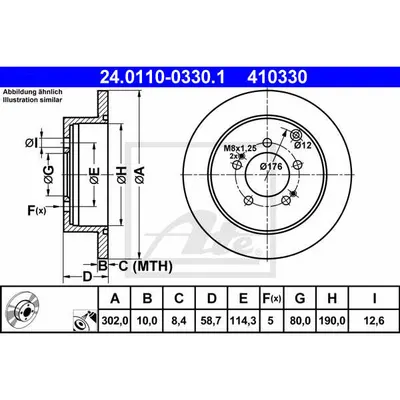Disc frana ATE 24.0110-0330.1