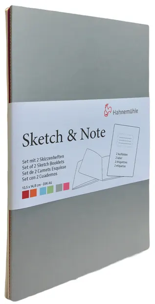 Set caiete de schițe Hahnemuhle Sketch & Note - A6, 20 de coli, gri și roz