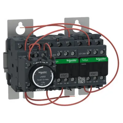 Demaror Stea-Triunghi Pe Placa De Montare - Tesys Lc3-D - Bobina 24 V C.A.