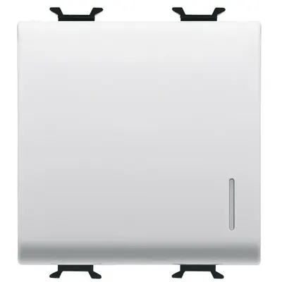 Intrerupator cap scara cu led 2 module 16A Gewiss Chorus GW10072, alb