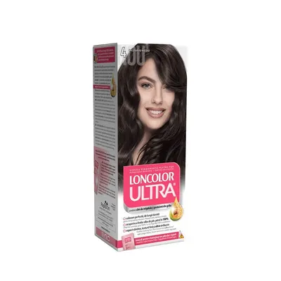 Vopsea de Par Permanenta Loncolor Ultra 4 Castaniu Mediu, 100 ml