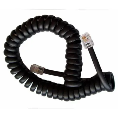 Cablu telefonic spiralat 2m Negru, TEL0032A-2.1