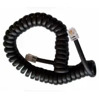 Cablu telefonic spiralat 2m Negru, TEL0032A-2.1