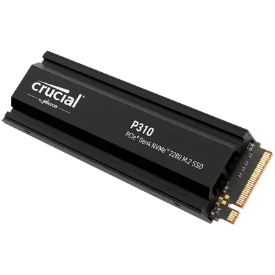 Crucial P310 2TB PCIe Gen4 2280 NVMe M.2 SSD with heatsink
