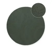 Covor verde închis țesut manual rotund din lână ø 200 cm Calmio – Hanse Home