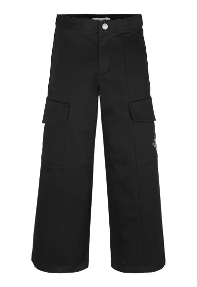 Pantalonig cargo drepti - Negru
