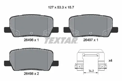 Set placute frana, potrivit TESLA MODEL S, MODEL X Electric 09.12