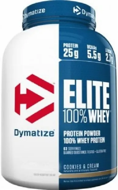 Elite 100% Whey, cookies and cream, 2170 g, Dymatize