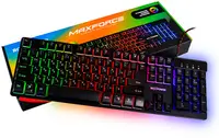 Tastatură gaming Roxpower - MaxForce GK-20, RGB, neagră