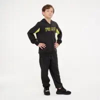 Trening cu fermoar Puma French Terry Educație fizică Negru-Galben Copii