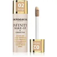 Dermacol Infinity fond de ten cu acoperire ridicată SPF 15 culoare 02 Beige 20 g