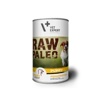 Hrana umeda pentru caini, RAW PALEO Puppy, conserva monoproteica, carne de curcan Set 5 X, 400 g