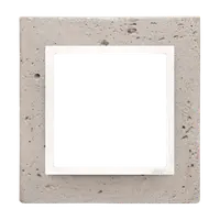 Rama simpla, beton deschis/alb