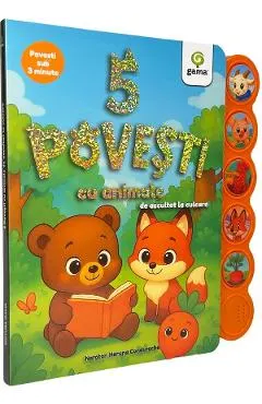 Carte cu sunete. 5 povesti cu animale de ascultat la culcare