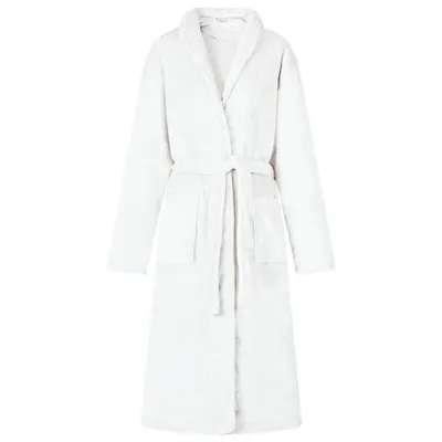 vidaXL Robe fără glugă Alb xxl Flanelă