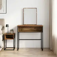 vidaXL Masă de Machiaj Lemn vechi 81 x 40 x 131 cm Lemn prelucrat