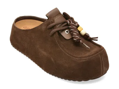 Papuci GRYXX maro, M7351, din piele intoarsa