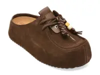 Papuci GRYXX maro, M7351, din piele intoarsa