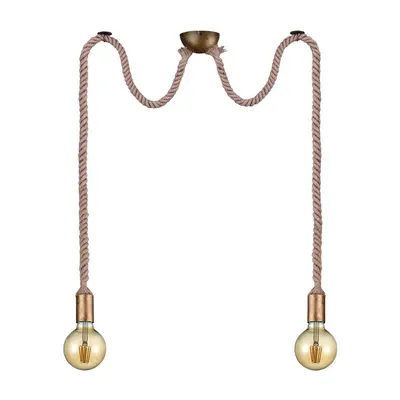 Lustră alămie ø 12 cm Rope – Trio
