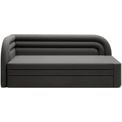 Canapea taupe extensibilă/cu spațiu de depozitare cu tapițerie din catifea cu colț pe partea stângă 223 cm Fabillo – ELTAP