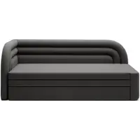 Canapea taupe extensibilă/cu spațiu de depozitare cu tapițerie din catifea cu colț pe partea stângă 223 cm Fabillo – ELTAP