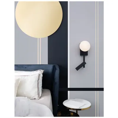 Plafoniera JOLINE Nisipiu Negru Metal & Aluminiu Alb Opal Sticla LED G9 1x5W 450Lm Samsung 1x3W 200Lm 230V 3000K IP20