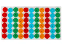 Nasturi din plastic Fandy - autoadezive, 12 mm, 66 buc., culori mix