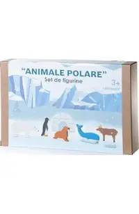 Set figurine din lemn: Animale polare