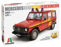 Model asamblabil Italeri Modern: Automobile - Mașină de pompieri Mercedes Benz G230 Feuerwehr