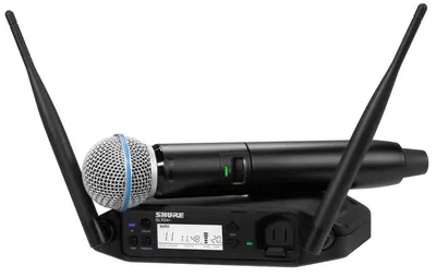 Sistem de microfon wireless Shure - GLXD24+/B58, negru