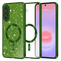 Husa MagSafe pentru Samsung Galaxy A37 5G, Techsuit, Luxury Glitter, Verde Inchis