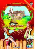 Amintiri din copilarie. La Brosteni. La cirese. Carte de colorat cu povestiri si abtibilduri, cu litere mari de tipar (format A4)