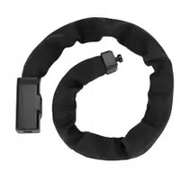 Antifurt biciclete lanț gros, cheie, protecție nylon, Negru