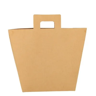 Pungă kraft cu mâner dreptunghiular (set 12 buc) - Default Title