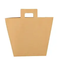 Pungă kraft cu mâner dreptunghiular (set 12 buc) - Default Title