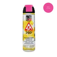 Spray vopsea marcaj fluorescent Pintyplus T184 Cherry 500 ml, interior/exterior, supapa 360°