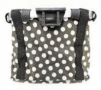 Cos fata biciclete tip geanta BL-F-011, prindere universala pe ghidon, culoare negru alb