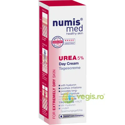 Crema de Fata de Zi pentru Piele Foarte Uscata cu Uree 5% si Acid Hialuronic 50ml