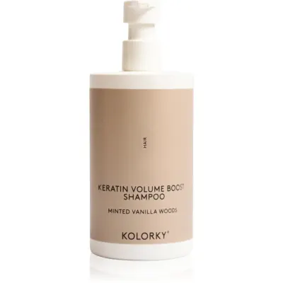 Kolorky Keratine Volume Boost Shampoo sampon pentru volum Minted Vanilla Woods 390 ml