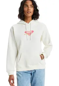 Hanorac din amestec de bumbac cu buzunare kangaroo Surf Stoked - Alb optic