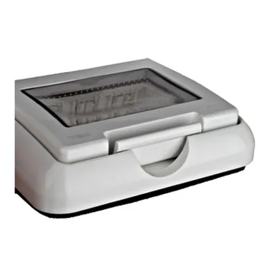 Cutie montaj aparent, IP55, capac transparent, 2M, alba