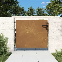 vidaXL Poartă de grădină 85x75 cm, oțel Corten