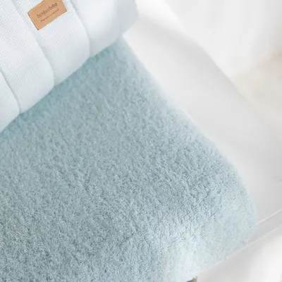 Husa de protectie pentru salteaua de infasat Bonjourbebe Azul, bumbac buclat, cu elastic, 80x50 cm
