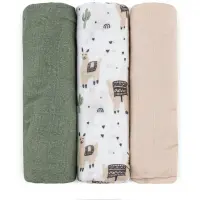 Petite&Mars Moussy scutece textile Llama Vibes 68 x 68 cm 3 buc