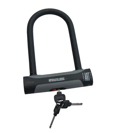 Antifurt bicicletă tip U 448 ART4 180 x 245 mm Negru