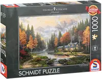 Puzzle Schmidt din 1000 piese - Seara lângă lacul de toamnă