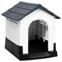 vidaXL Cușcă pentru câini gri 57x68x66 cm polipropilenă