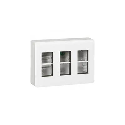 Cutie aparenta - pentru 3x4 module - alb